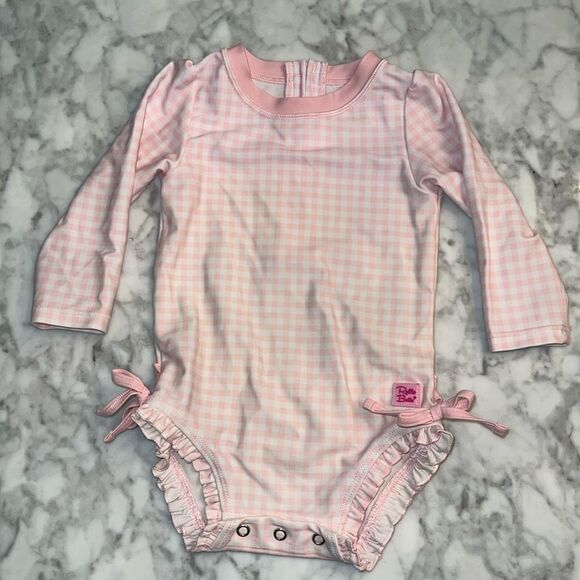RUFFLE BUTTS ONE PIECE RASH GUARD 12/18M - Picture 1 of 10